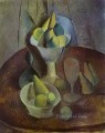 Compotier Fruta y Vidrio 1909 Cubismo